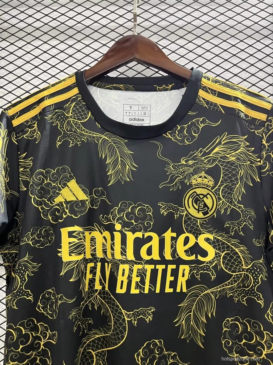 23/24 Real Madrid Black/Yellow Dragon Jersey