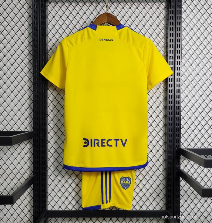 23/24 Kids Boca Juniors Away Yellow Jersey