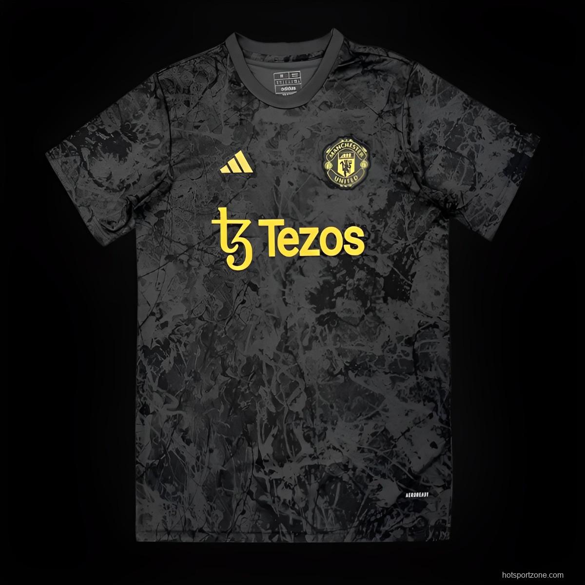 23/24 Manchester United Pre-match The Stone Roses Collaboration Hinted Jersey