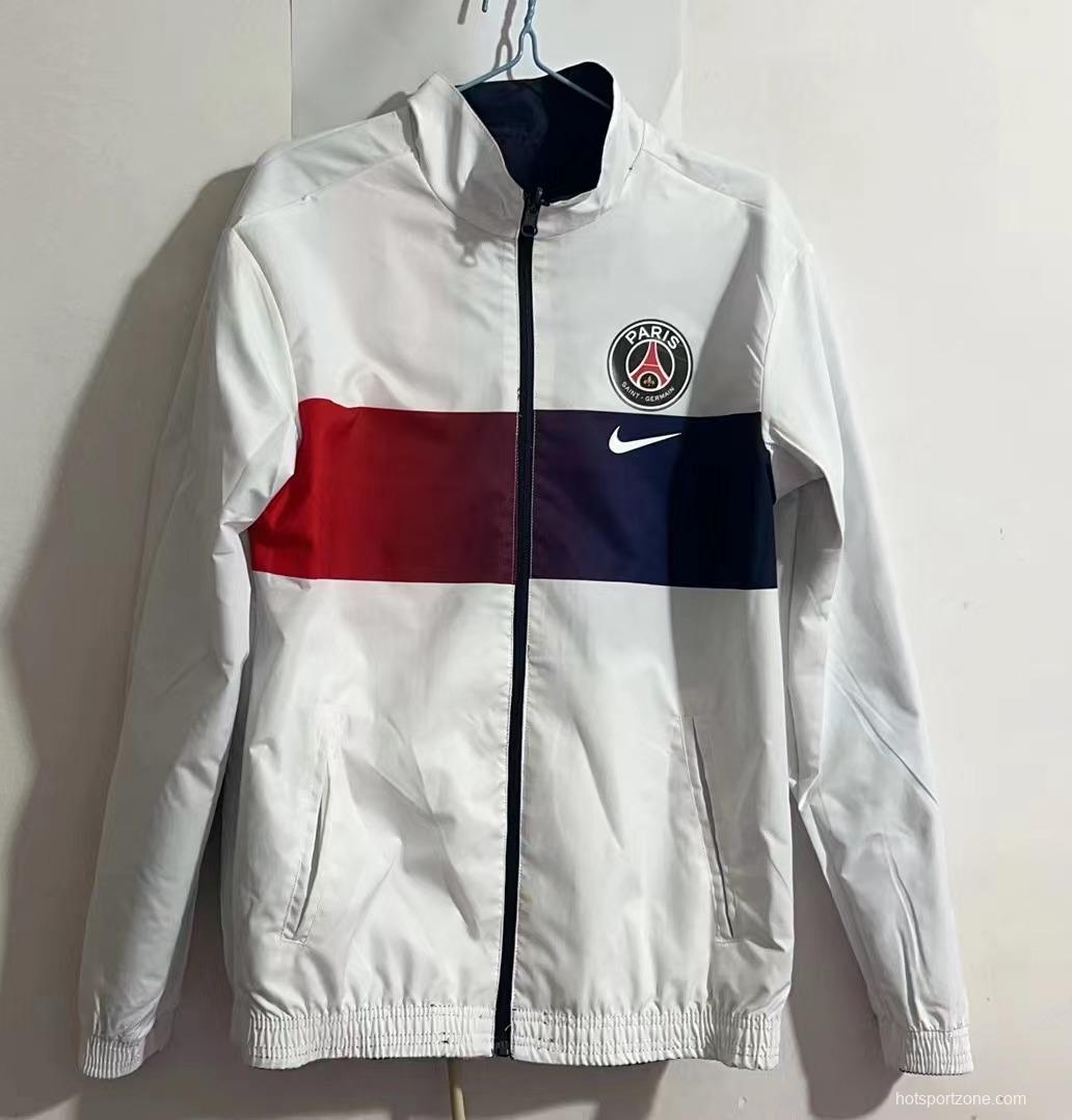 23/24 PSG Navy/White Reversible Full Zipper Jacket