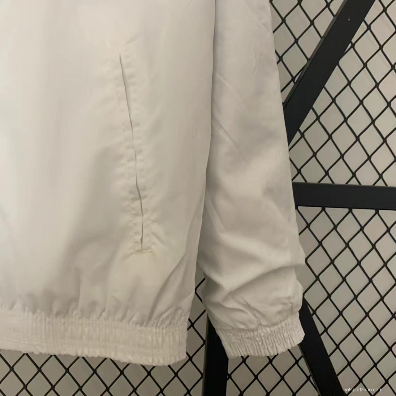 23/24 Real Madrid White Dragon Reversible Full Zipper Jacket