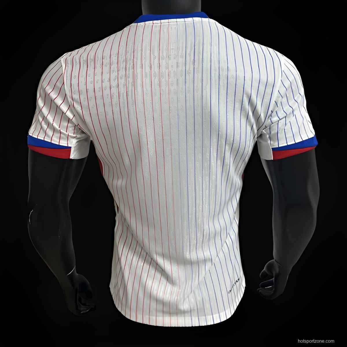 Player Version 2024 France Away White Jersey