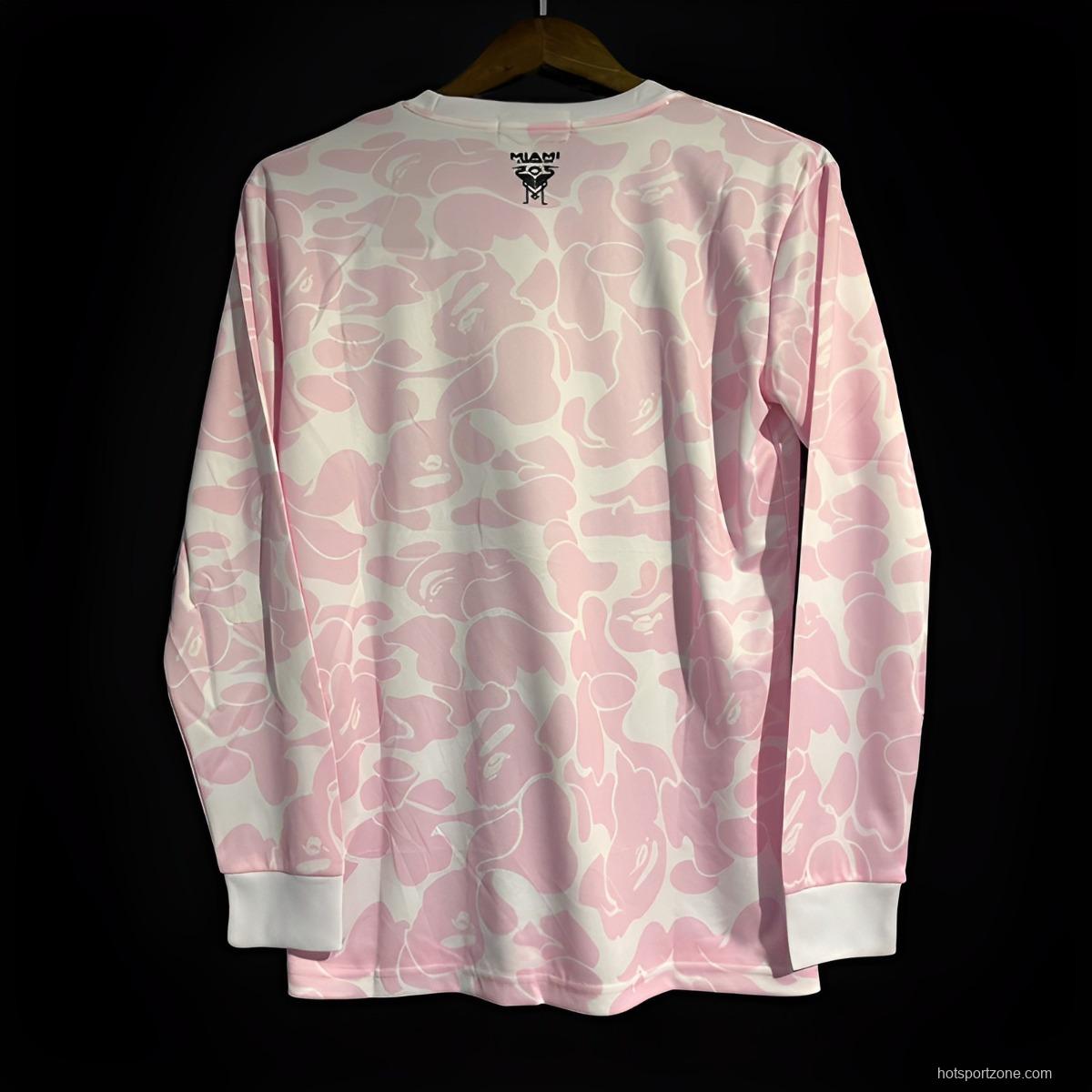 23/24 Inter Miami XBape Pink Special Long Sleeve Jersey