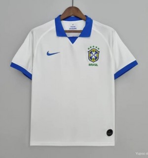 Retro 2019 Brazil Away White Jersey