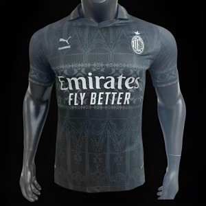 Player Version AC Milan x PLEASURES Forth Black Jersey