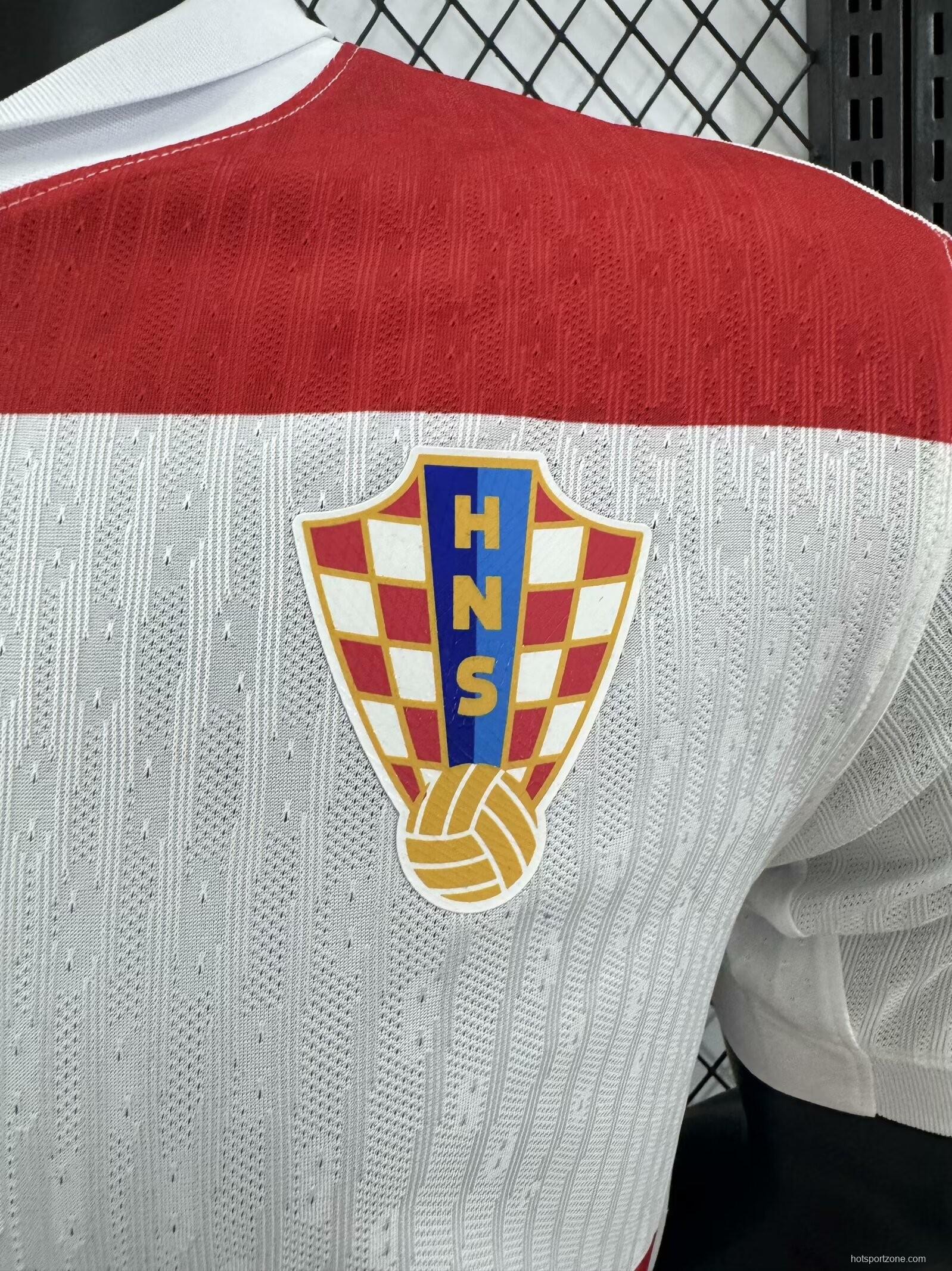 Player Version 2024 Croatia Home Jersey