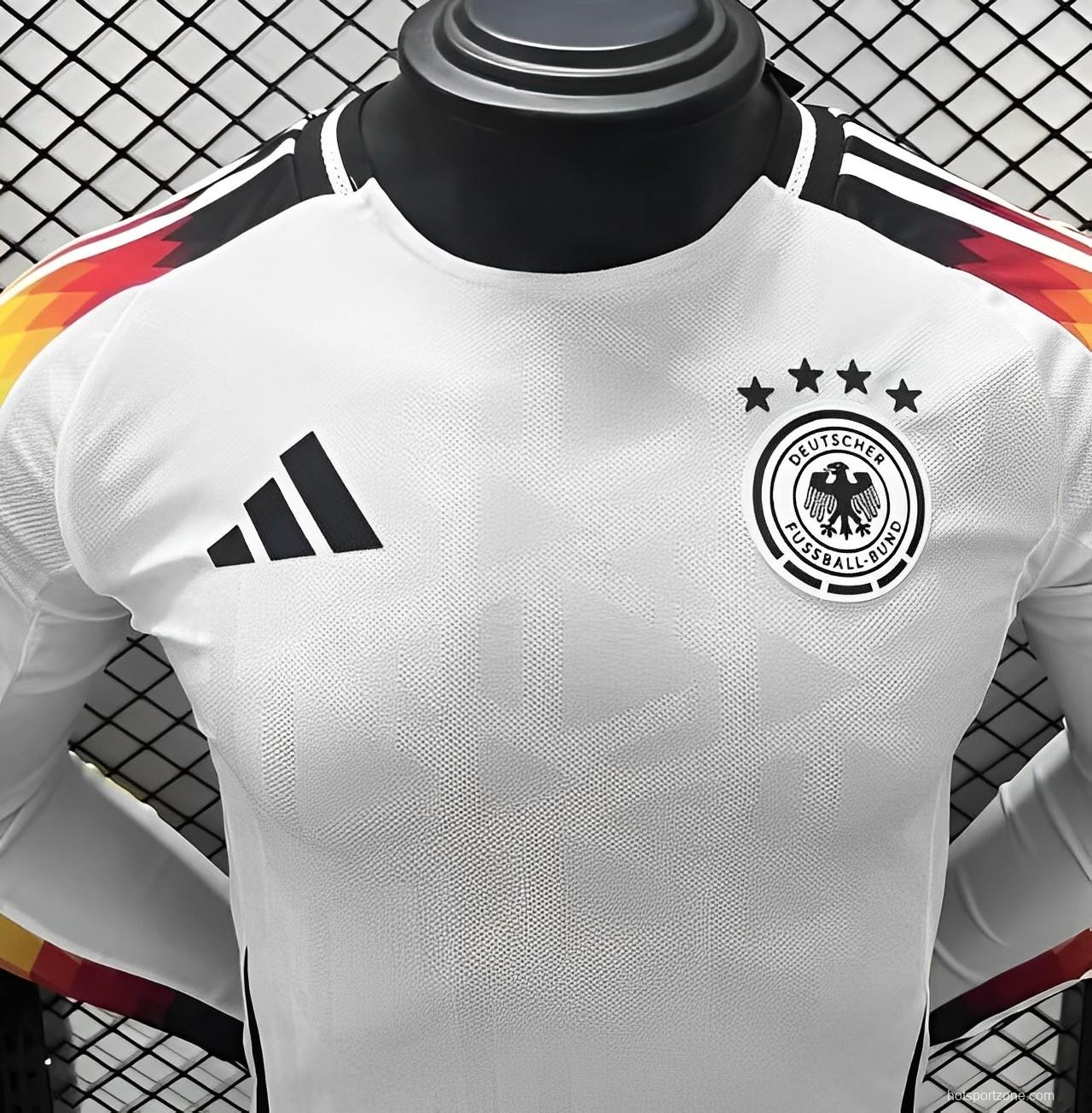 Player Version 2024 Germany Home Long Sleeve Jersey