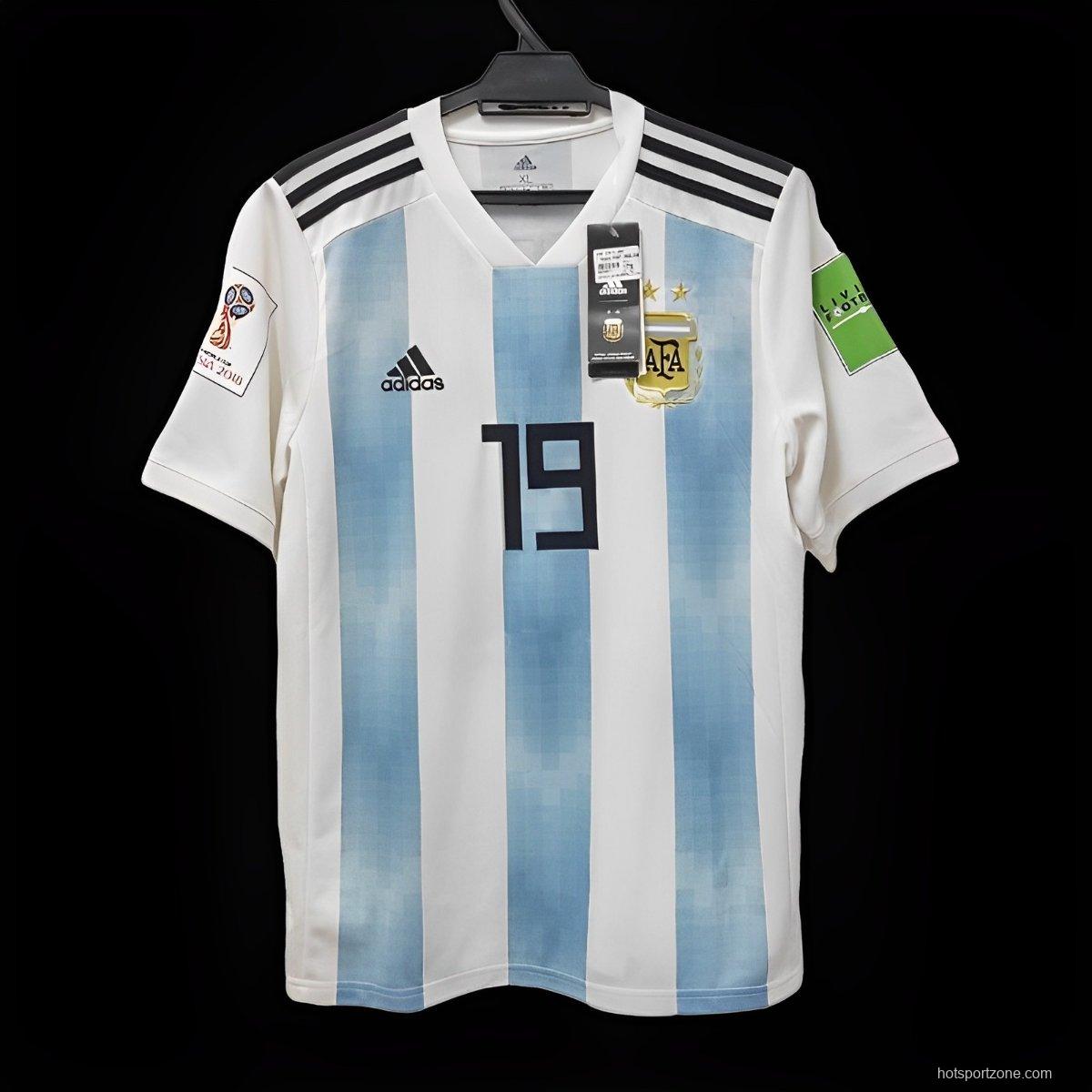 Retro 2018 Argentina Home Jersey