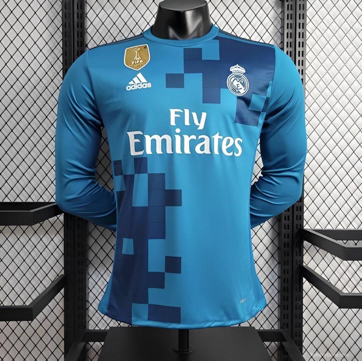 Retro 17/18 Real Madrid Third Long Sleeve Jersey