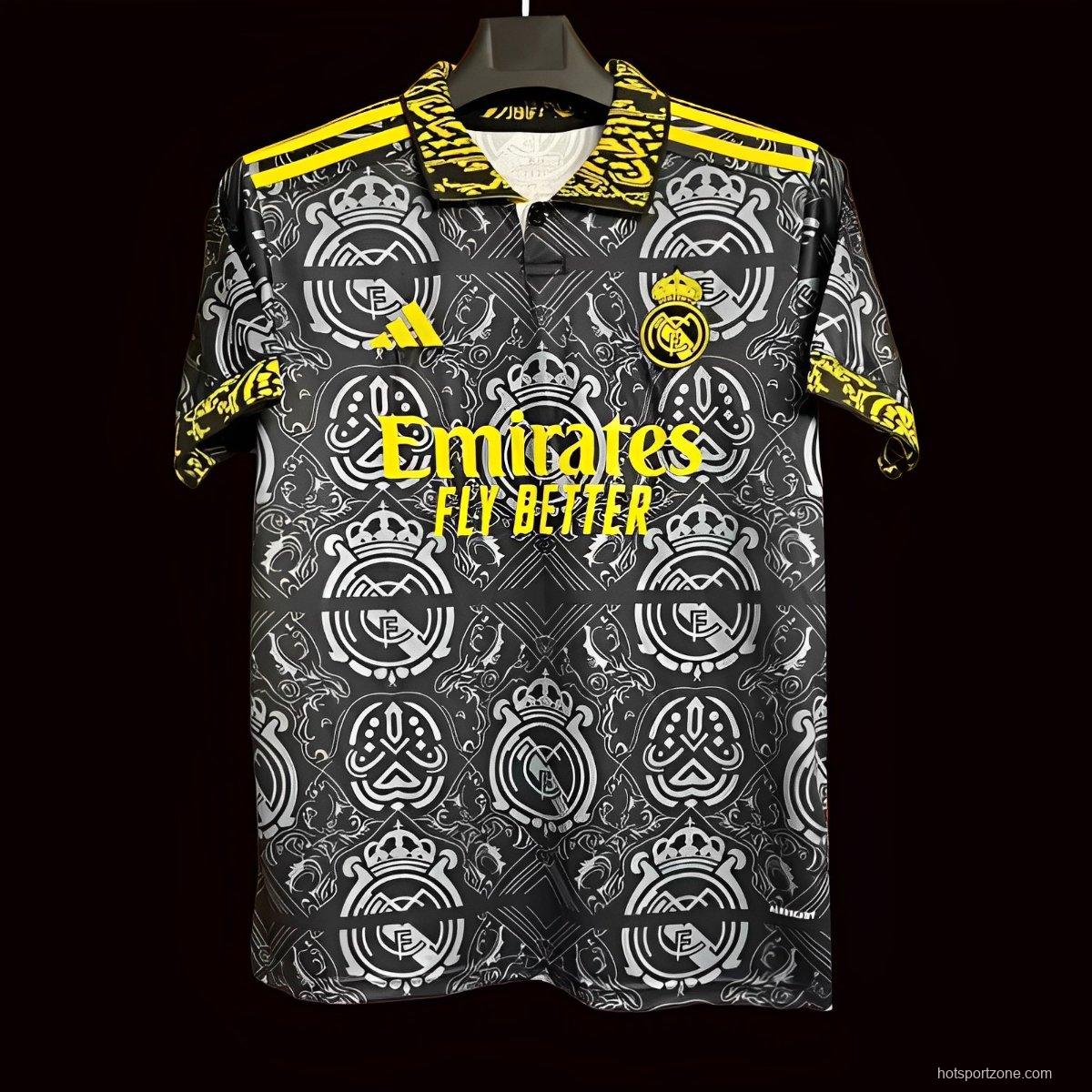 24/25 Real Madrid Black Special Pre-Match Jersey