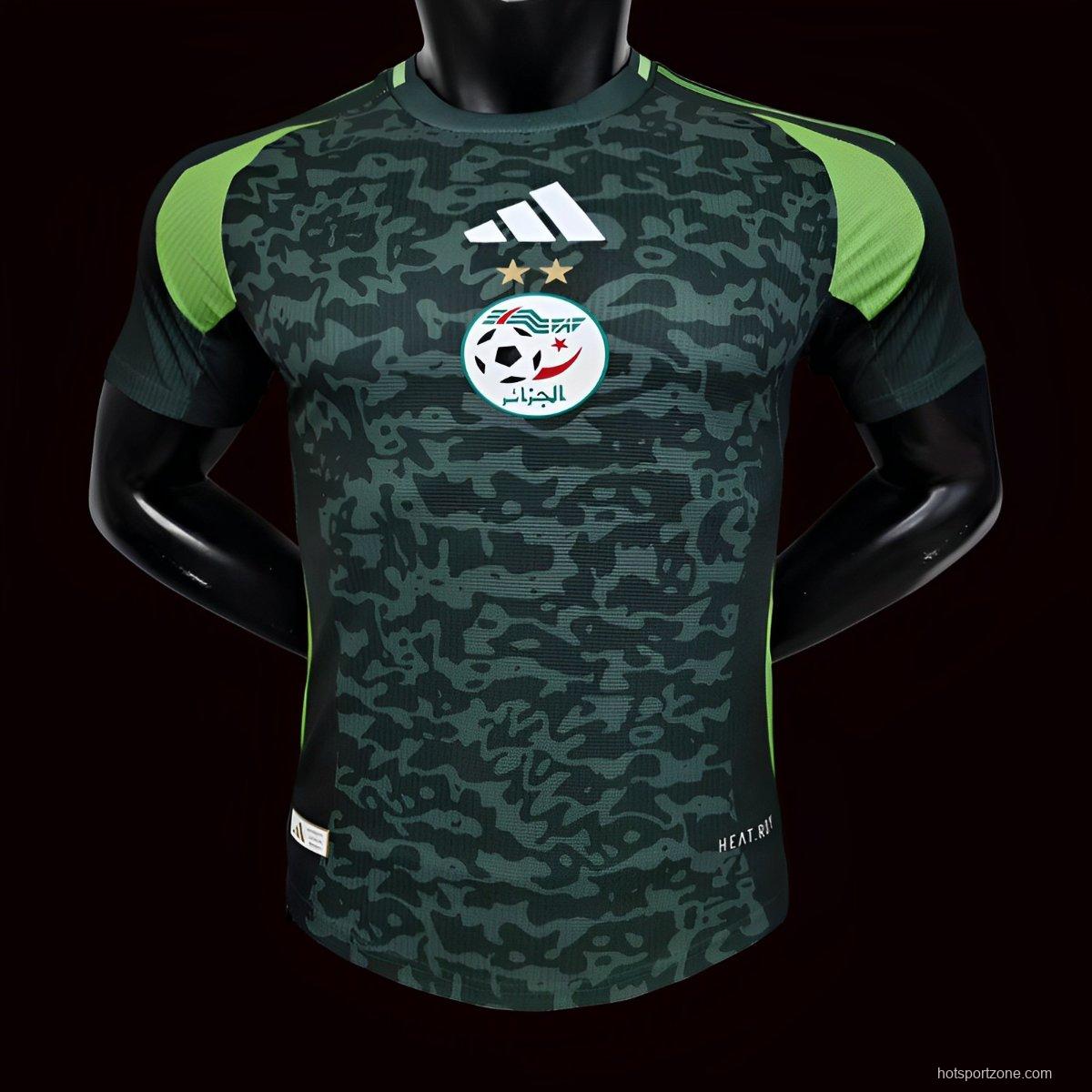 Player Version 2024 Algeria Away Green Jersey