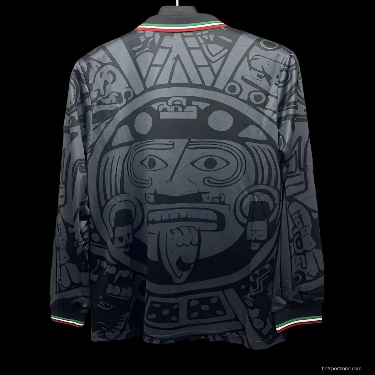 Retro 1998 Mexico Third Black Long Sleeve Jersey