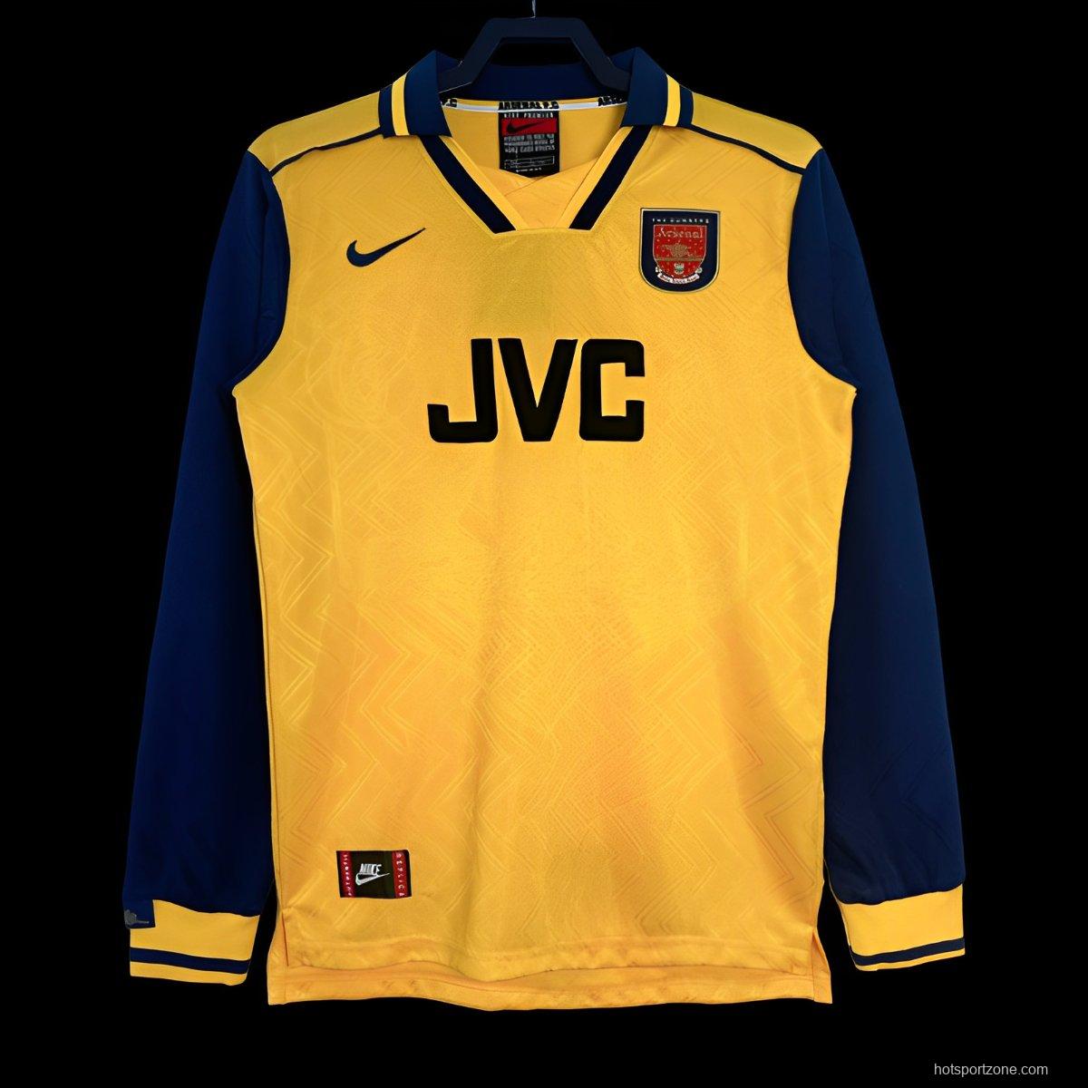 Retro 96/97 Arsenal Away Yellow Long Sleeve Jeresy