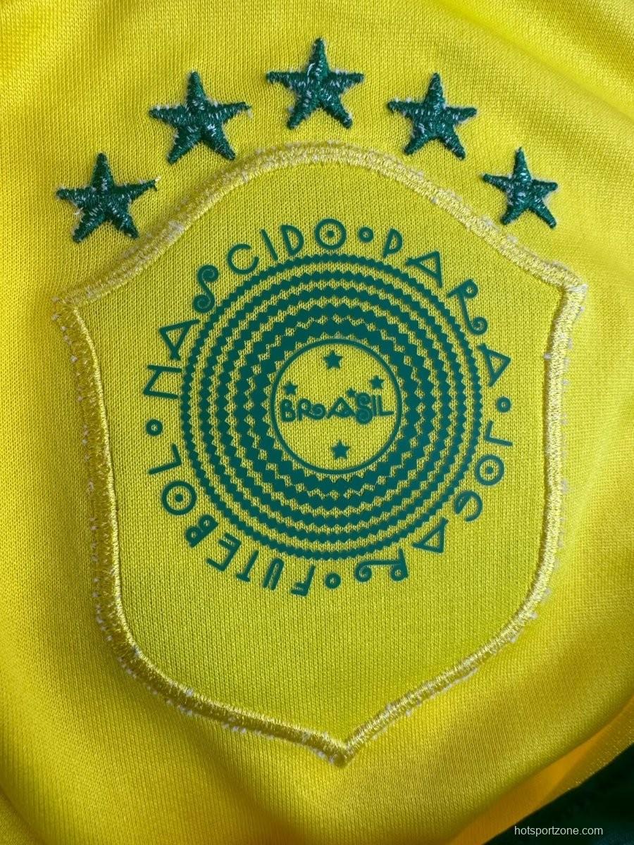 Retro 2014 Brazil Home Jersey