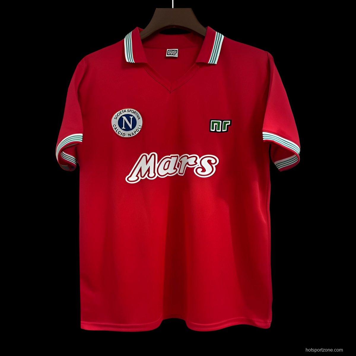 Retro 88/89 Napoli Third Red Jersey