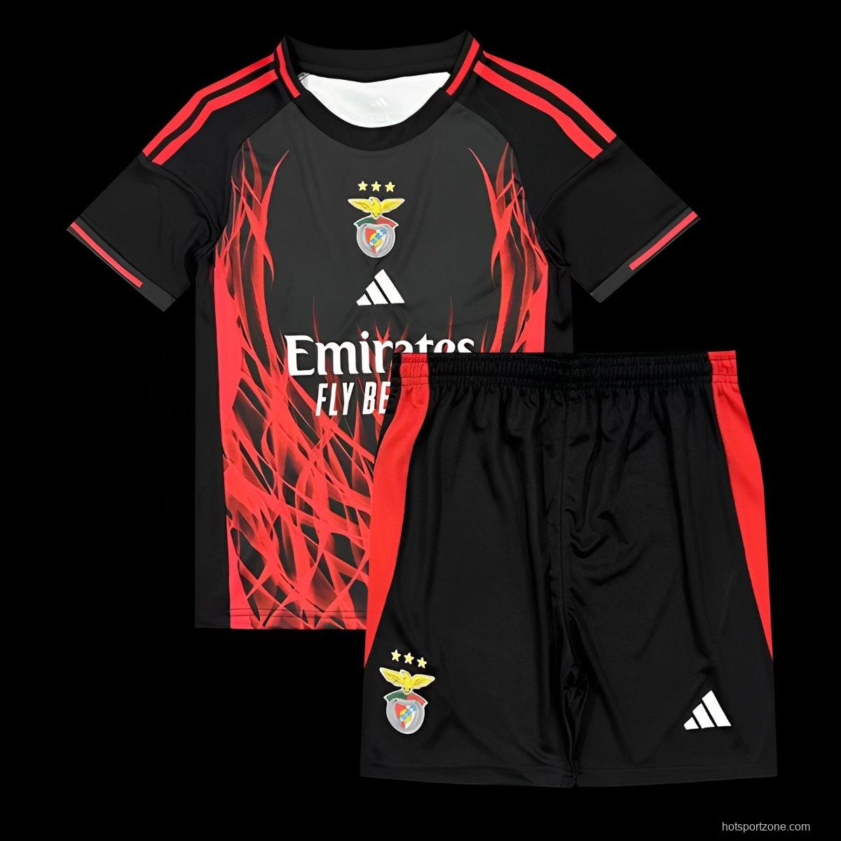 25/26 Kids Benfica Away Black Concept Jersey
