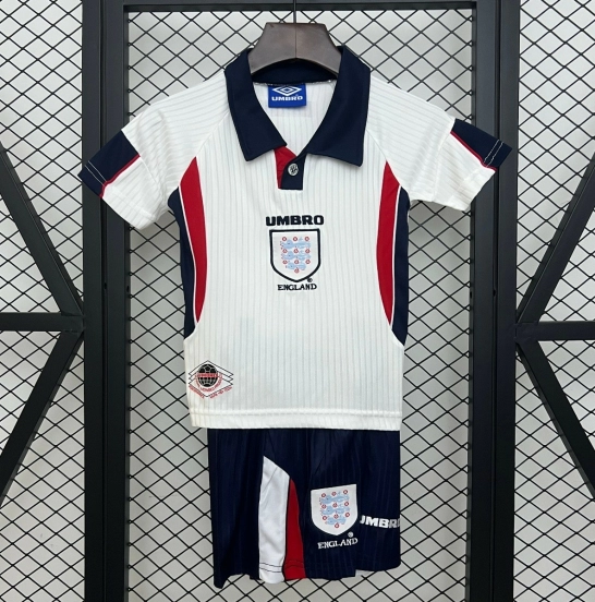 1998 Kids England Home Size 16-28 Jersey