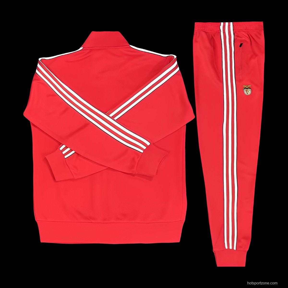25/26 Benfica Red Full Zipper Tracksuit + Long Pants
