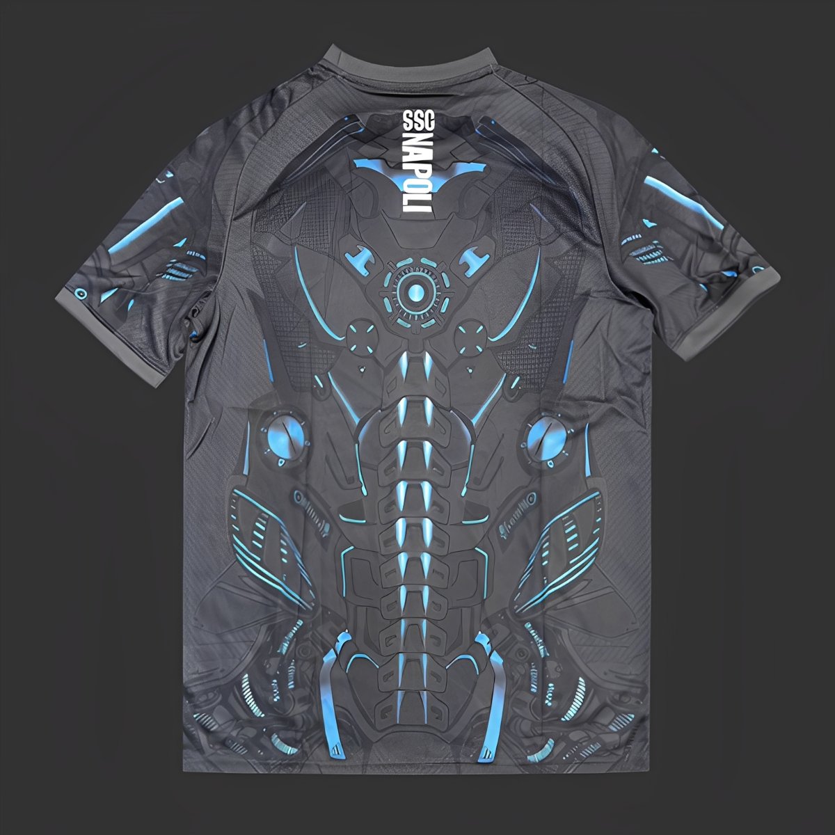 25/26 Napoli EA7 Gray with Robotic Armor Pattern Jersey