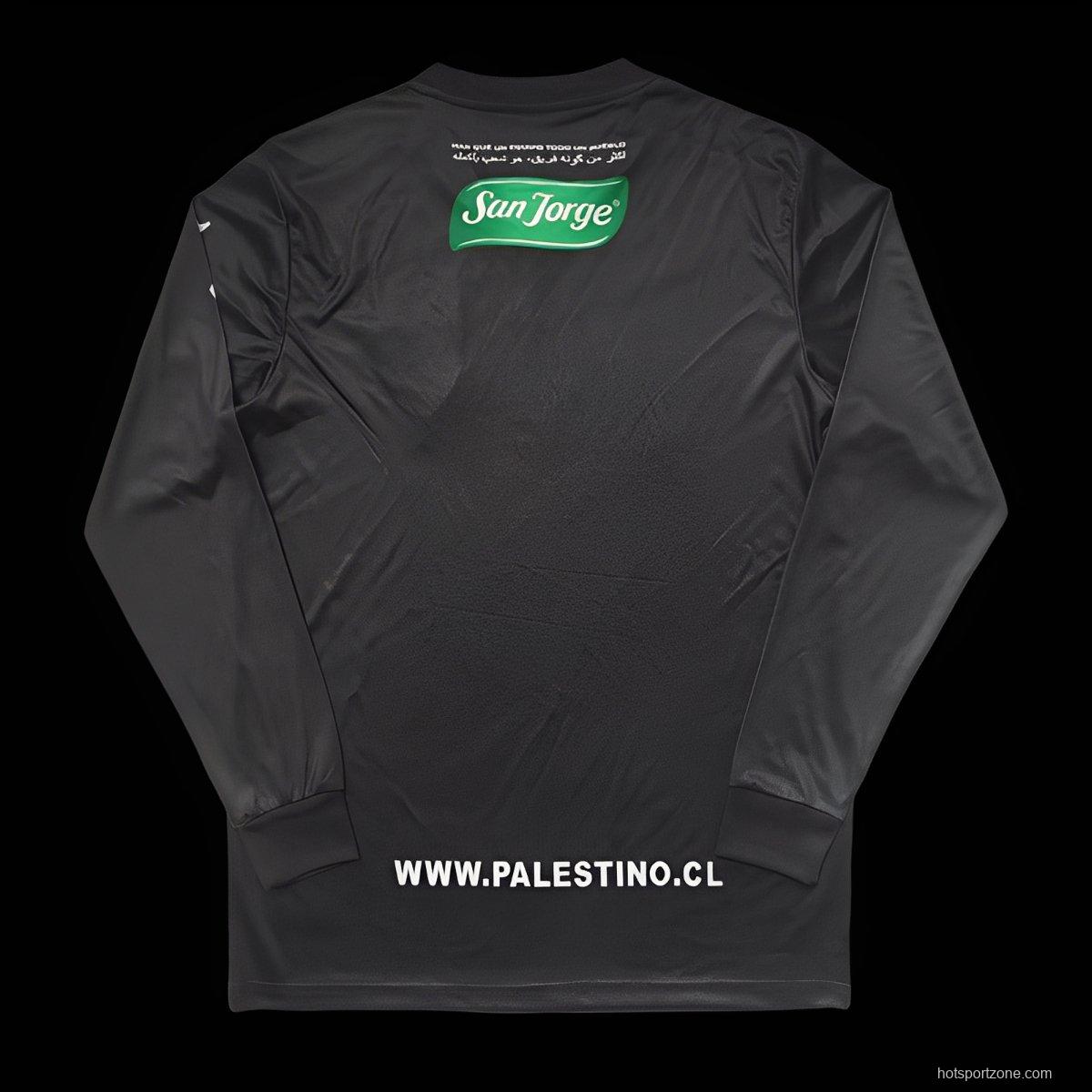 Retro 22/23 Palestino CD Black Long Sleeve Jersey