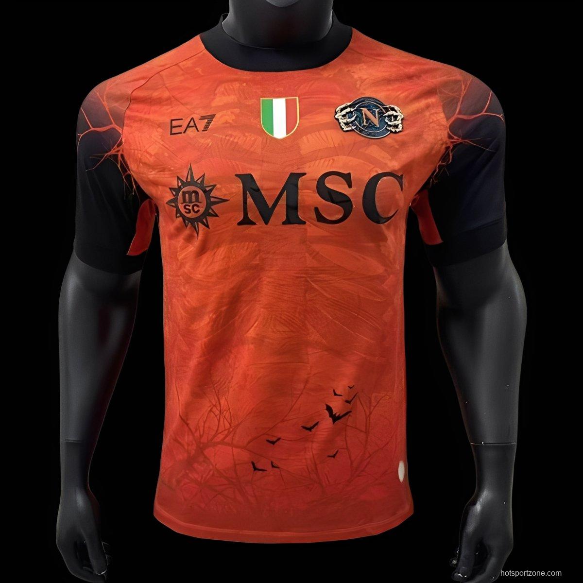 Player Version 25/26 SSC Napoli Halloween Orange Jersey-Glow In Dark