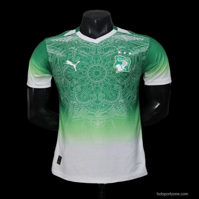 2026 Player Version Ivory Coast Special Edition Green Jersey