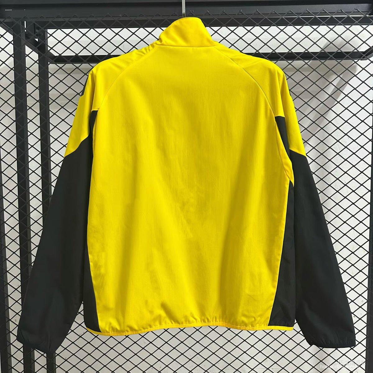 25/26 Fenerbahce Black/Yellow Full Zipper Windbreaker