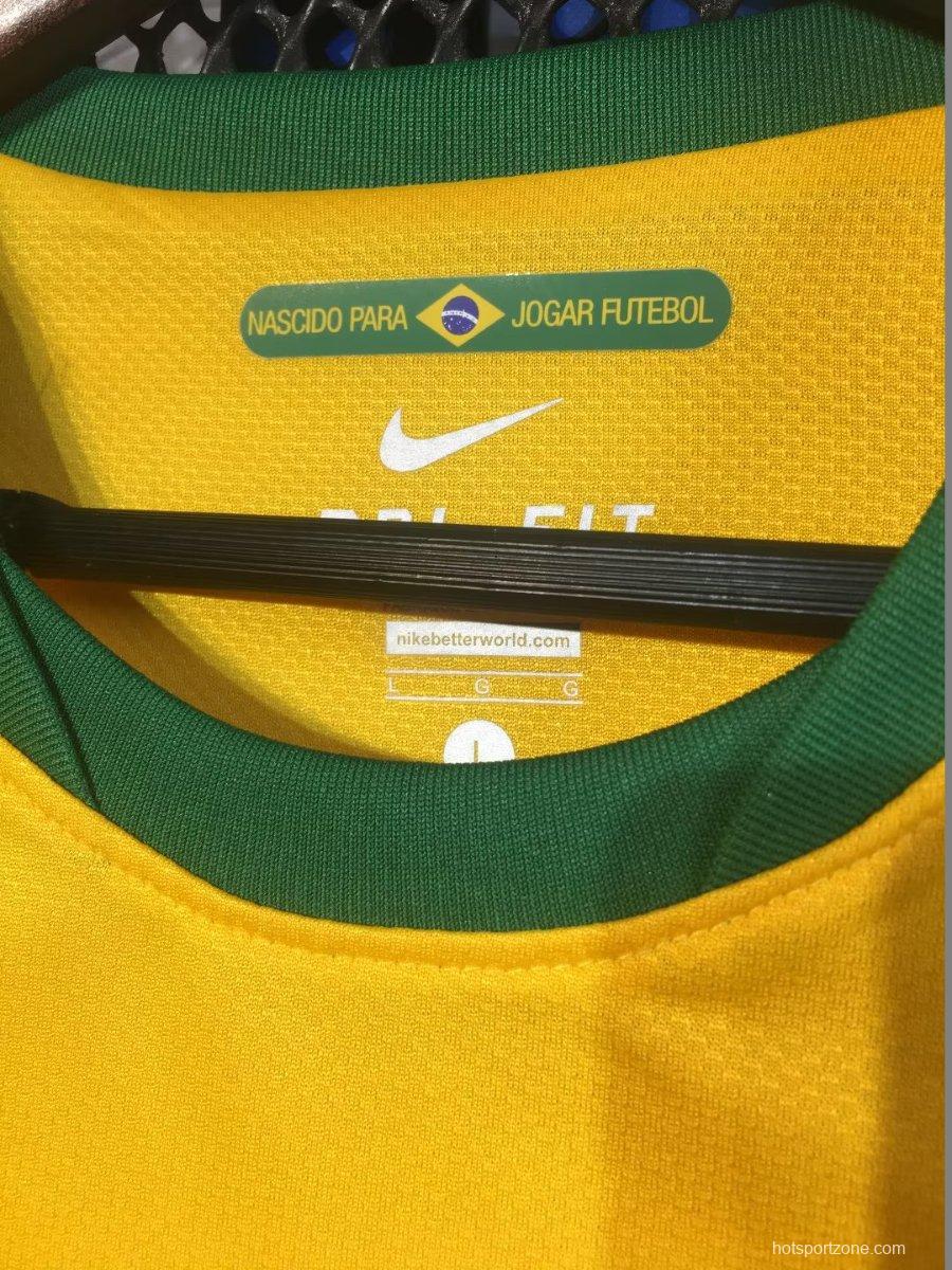 Retro 2010 Brazil Home Jersey