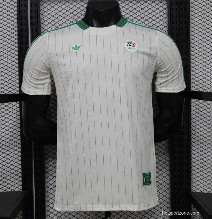 2026 Player Version Algeria White with Green Pinstripes Jersey
