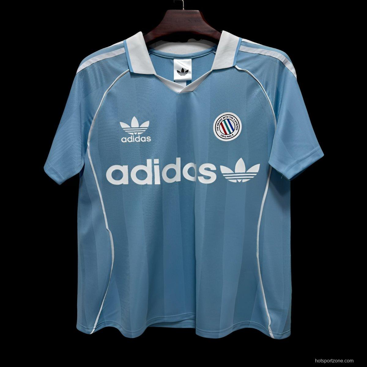 2026 Adidas Original Classic Three Stripes Blue Jersey