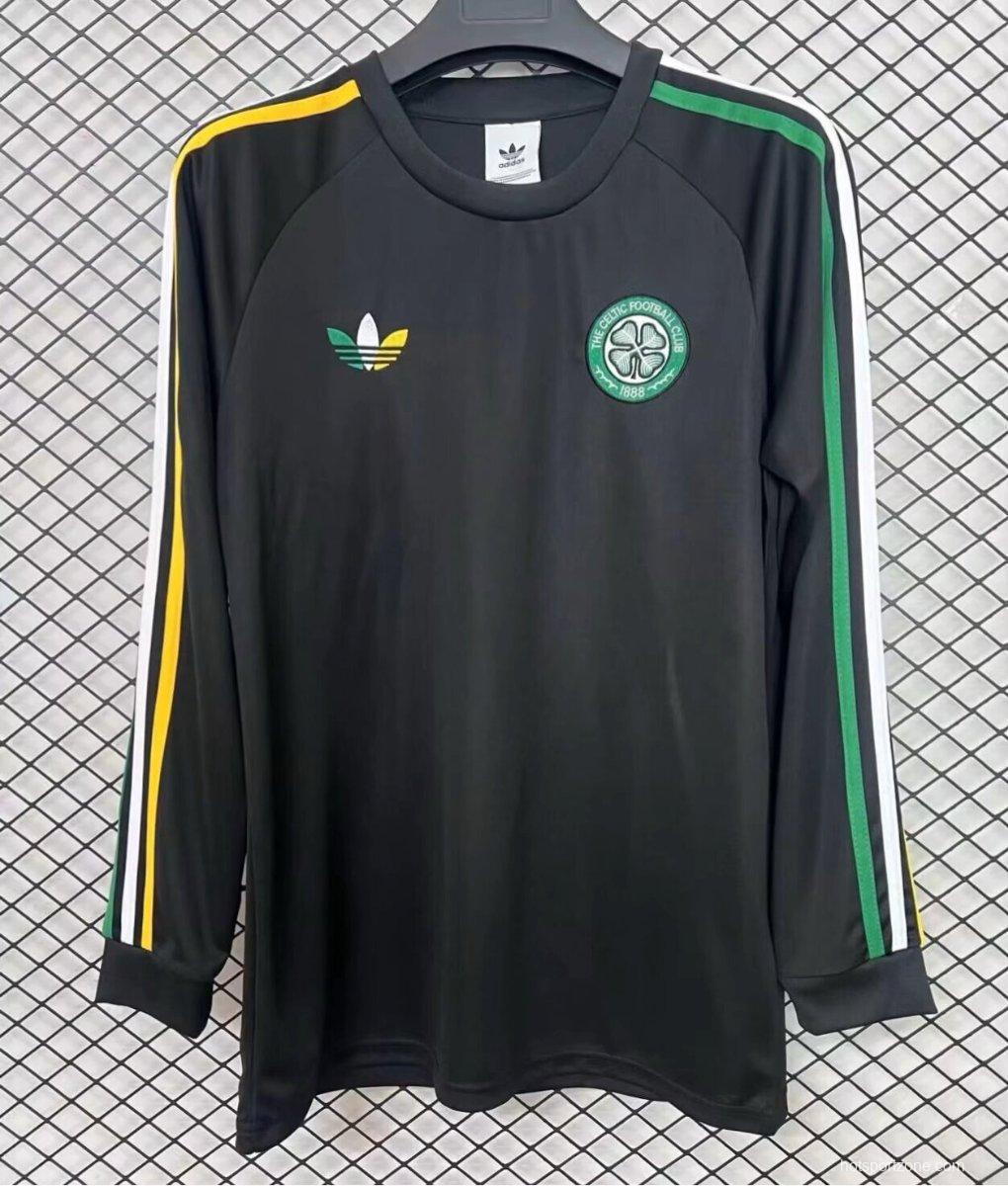 26/27 Adidas Celtic Origins Long Sleeve Black T-Shirt