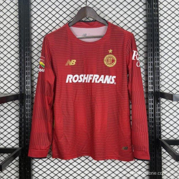 Player Version 25/26 Deportivo Toluca FC Red Home Long Sleeve Jersey