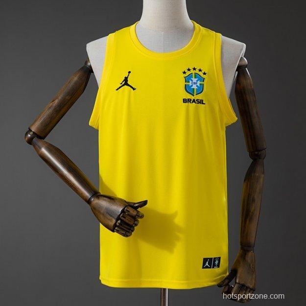2026 Brazil Training Jersey Vest Yellow
