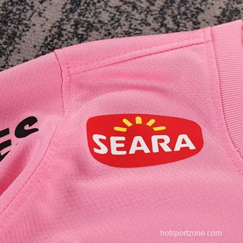 Retro 12/13 Kids Santos Away Pink Long Sleeve Jersey