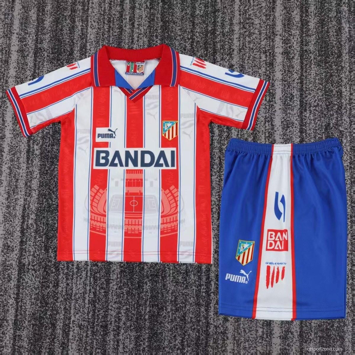 Retro 96/97 Kids Atletico Madrid Home Jersey