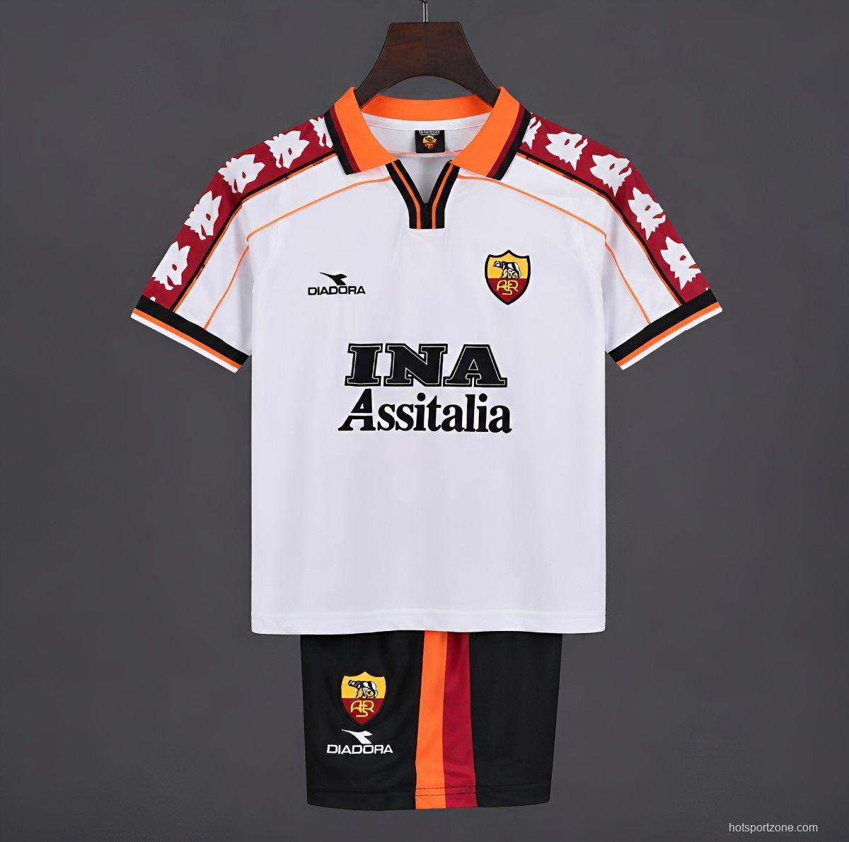 Retro 98/99 Kids Roma Away Jersey