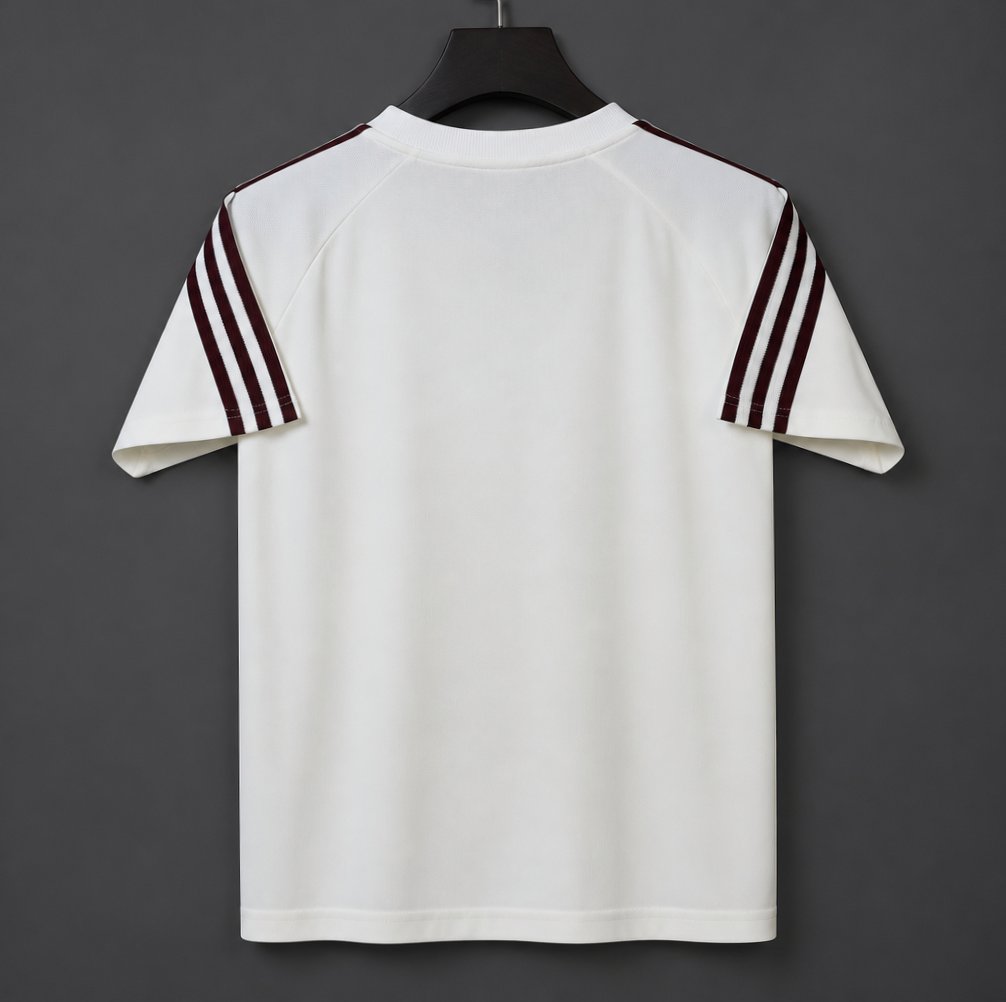 2026 Spain Adidas Originals T-Shirt - Off White/Burgundy Classic Jersey