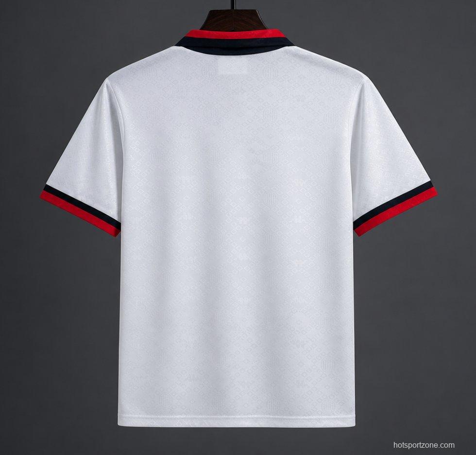 Retro 88/89 AC Miilan Away White Jersey