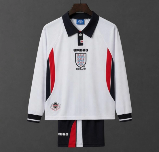Retro 1998 England Home Long Sleeve Jersey