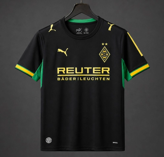 26/27 Borussia Mönchengladbach Black & Green Away Jersey