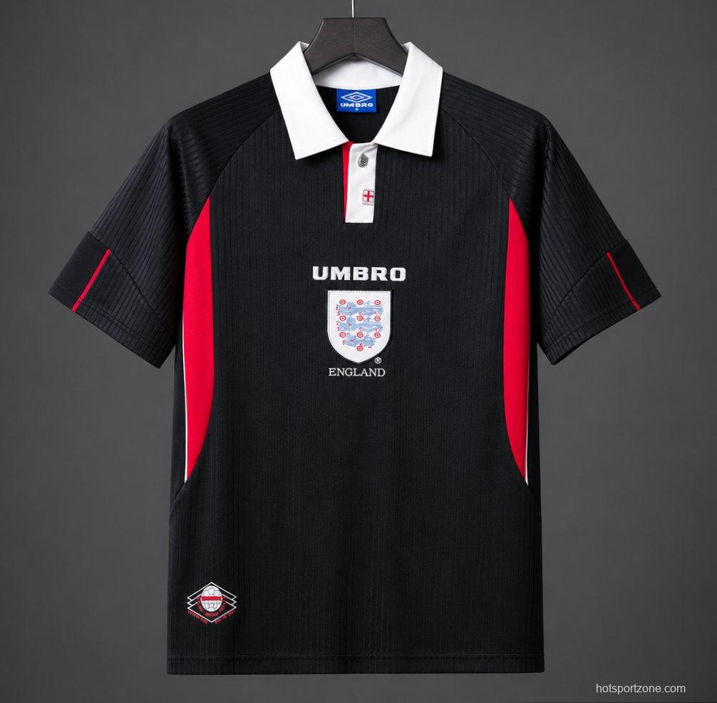 Retro 1997/99 England Black & Red Away Jersey