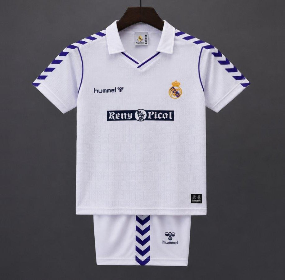 Retro Kids 88/90 Real Madrid Home Jersey