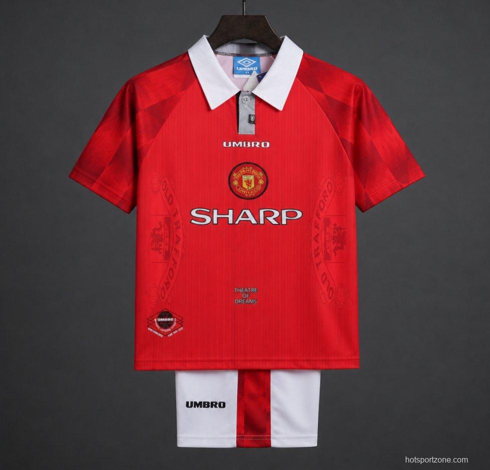 Retro Kids  96/97 Manchester United Home Jersey