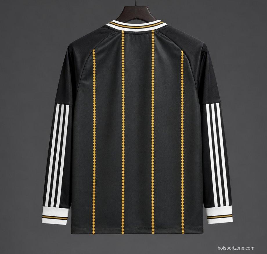 2026 Germany Away Black/Gold Long Sleeve Jersey