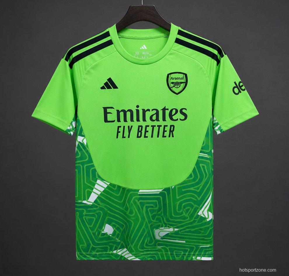 26/27 Arsenal Goalkeeper Neon Green/Dark Green Jersey