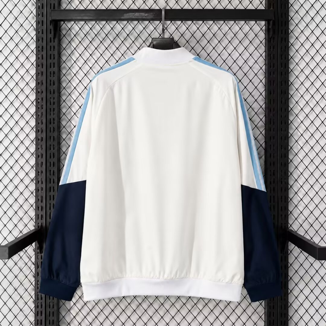 2026 Argentina White Full Zipper Windbreaker