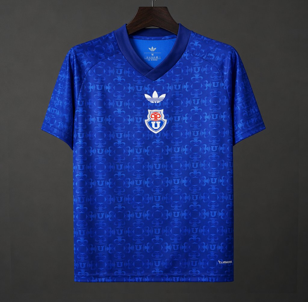 26/27 Club Universidad de Chile Blue with Monogram Pattern Home Jersey