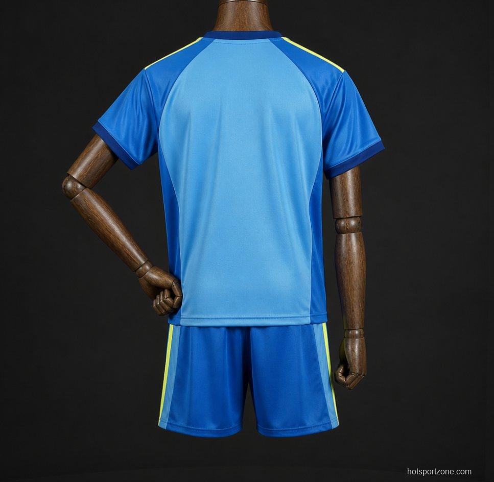 26/27  Kids Leeds United Blue Goalkeeper  Jersey