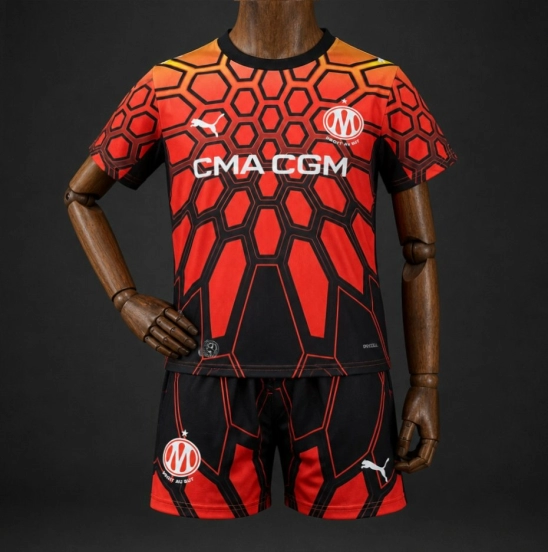 26/27 Kids Olympique Marseille Goalkeeper Orange Jersey