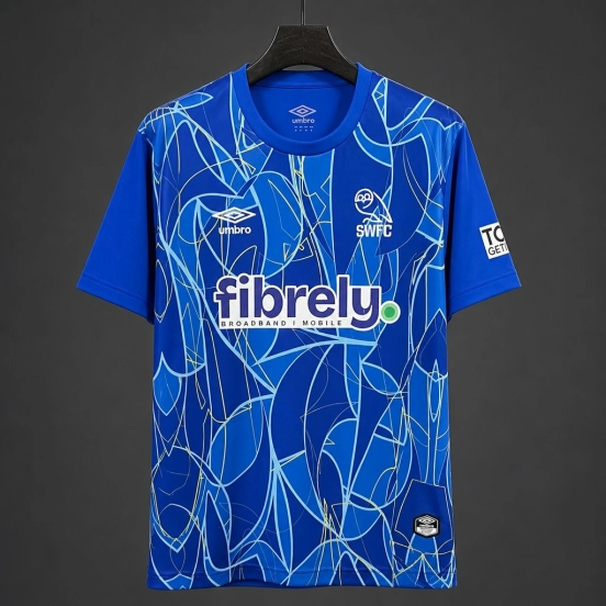 26/27 Sheffield Wednesday Blue with Abstract Pattern Home Jersey
